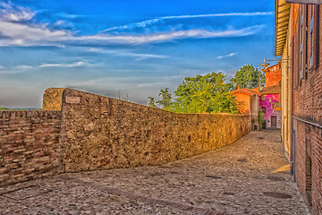 Image showing Medieval brick walls