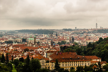 Image showing Fog and Roofs of Prague