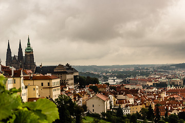 Image showing Fog and Roofs of Prague