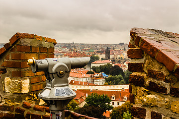 Image showing Fog and Roofs of Prague