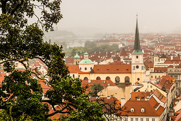 Image showing Fog and Roofs of Prague