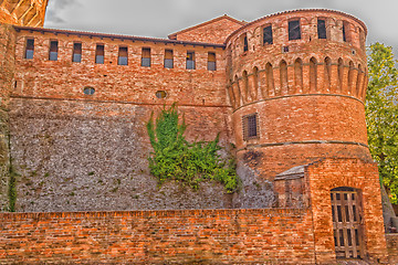 Image showing Medieval brick walls