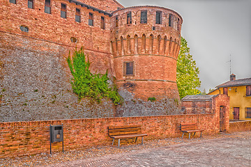 Image showing Medieval brick walls