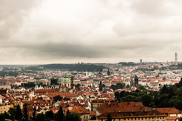 Image showing Fog and Roofs of Prague