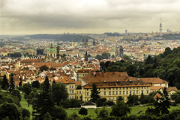 Image showing Fog and Roofs of Prague