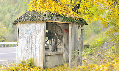 Image showing old fountain on autumn time