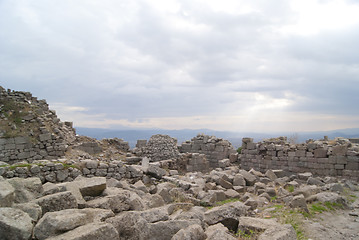 Image showing Stones in the ruins of Trajan temple