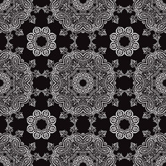 Image showing Lace. Hand drawn seamless pattern.