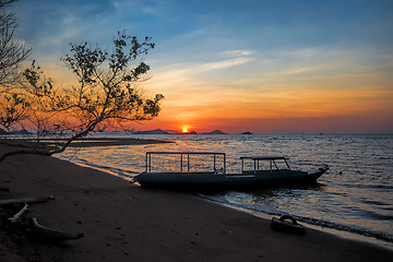 Image showing Sunset on Flores