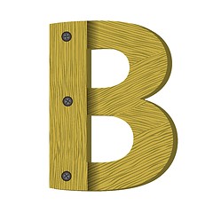 Image showing wood letter B