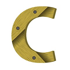 Image showing wood letter C