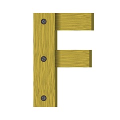 Image showing wood letter F