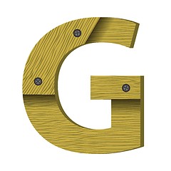 Image showing wood letter G