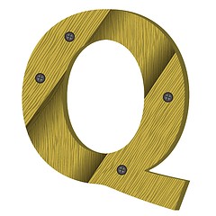 Image showing wood letter Q