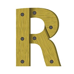 Image showing wood letter R