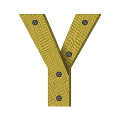 Image showing wood letter Y