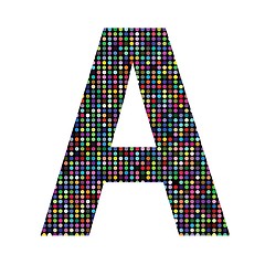 Image showing multicolor letter A