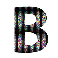 Image showing multicolor letter B