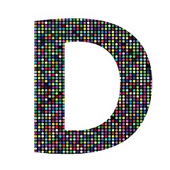 Image showing multicolor letter D