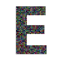 Image showing multicolor letter E