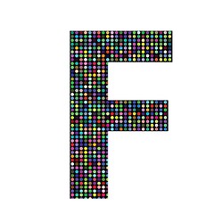 Image showing multicolor letter F