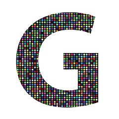 Image showing multicolor letter G
