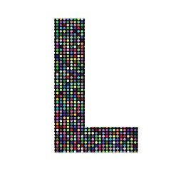 Image showing multicolor letter L