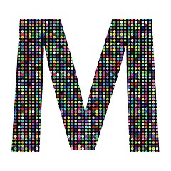 Image showing multicolor letter M