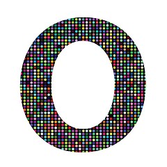 Image showing multicolor letter O