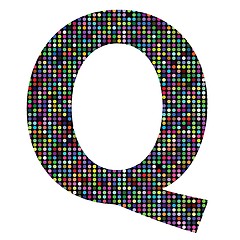 Image showing multicolor letter Q