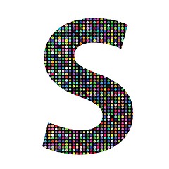 Image showing multicolor letter S