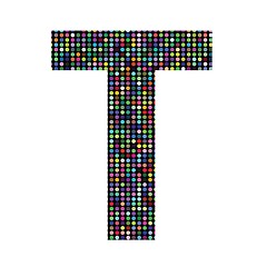 Image showing multicolor letter T