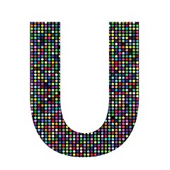 Image showing multicolor letter U