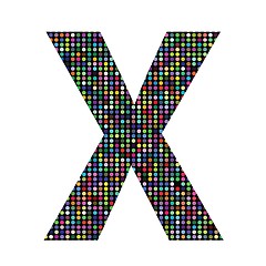 Image showing multicolor letter X