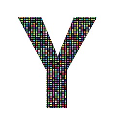 Image showing multicolor letter Y