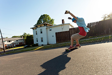 Image showing Longboarding