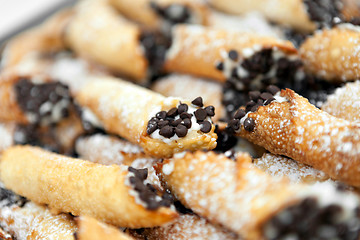 Image showing Fresh Cannolis for Dessert