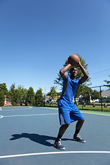 Image showing Basketball Player Shooting