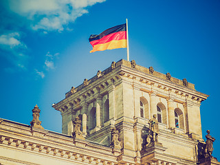 Image showing Retro look Reichstag Berlin