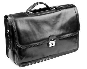 Image showing Black Leather Briefcase