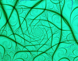 Image showing Green curves