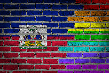 Image showing Dark brick wall - LGBT rights - Haiti