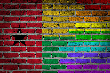 Image showing Dark brick wall - LGBT rights - Guinea Bissau