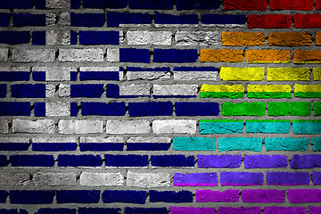 Image showing Dark brick wall - LGBT rights - Greece