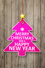 Image showing christmas tree tag