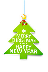 Image showing christmas tree tag