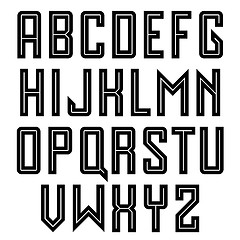 Image showing Handmade retro font