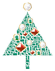 Image showing Christmas tree of gems