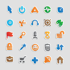 Image showing Sticker icons for interface