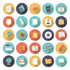 Image showing Flat design icons for business and finance